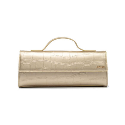 Nolah Carmen Gold γυναικείο τσαντάκι χειρός & ώμου σε χρυσό χρώμα