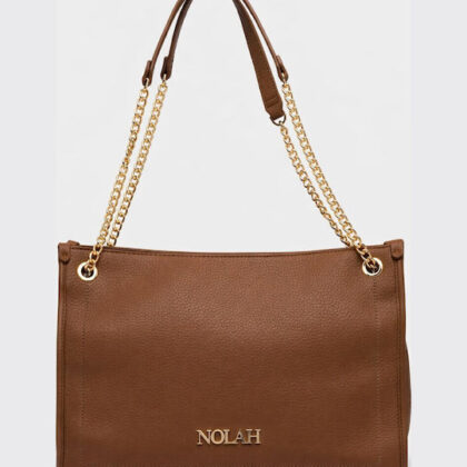 Nolah Matina Brown γυναικεία τσάντα ώμου σε καφέ χρώμα