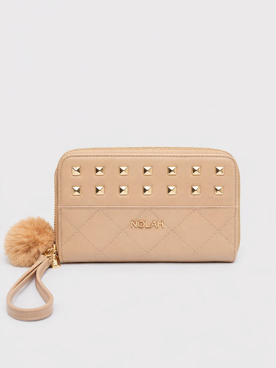 Nolah Treasure Beige γυναικείο μεγάλο πορτοφόλι σε μπεζ χρώμα