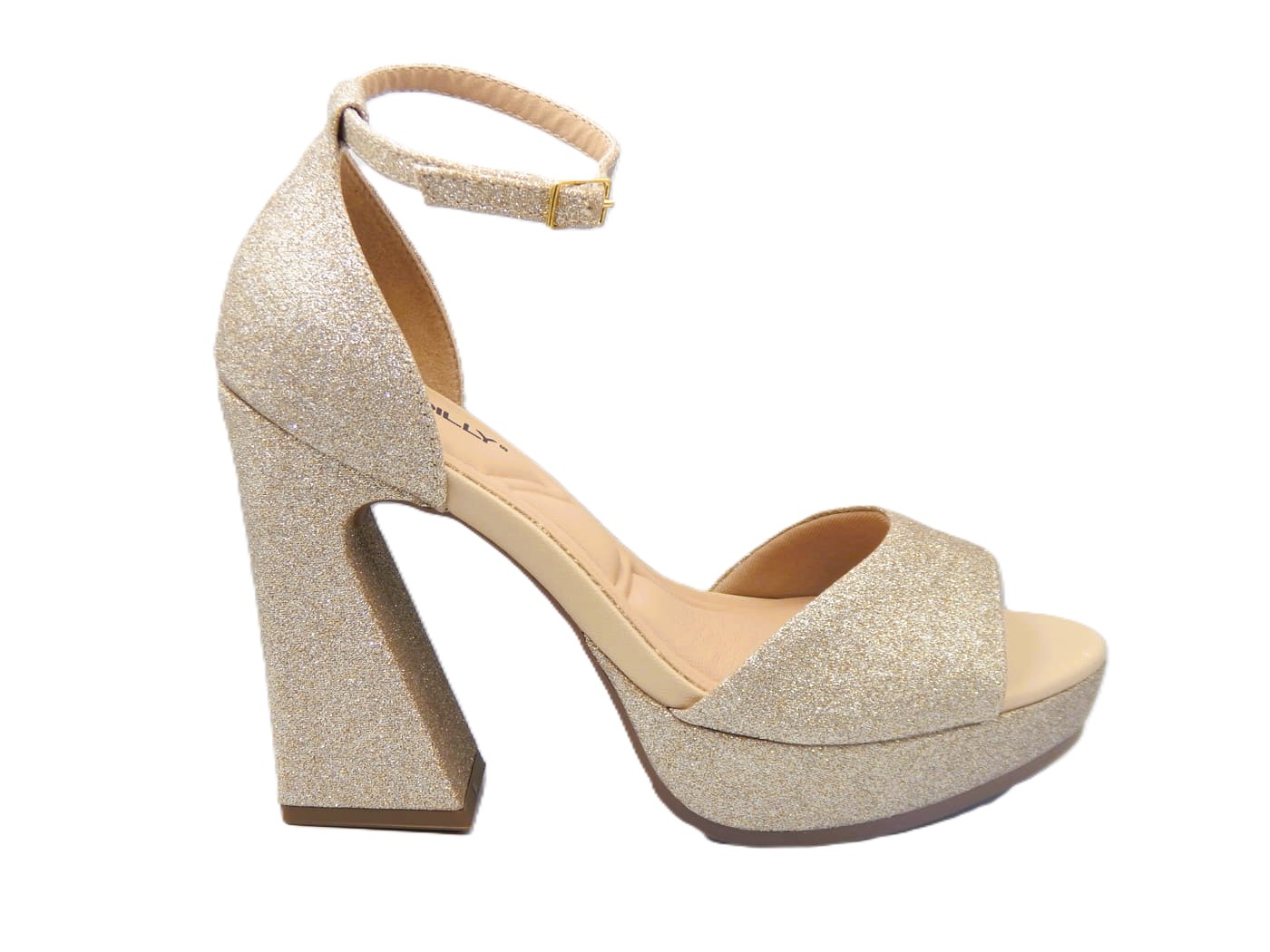 Piccadilly glamourours γυναικεία ανατομικά πέδιλα σε χρυσό χρώμα