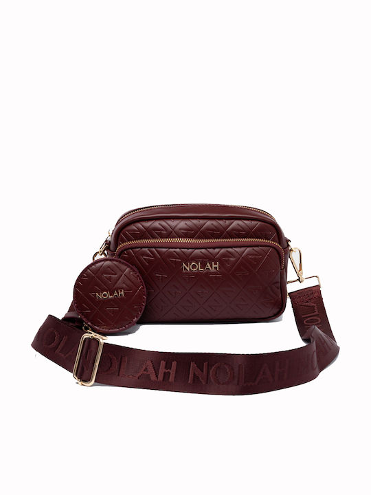 Nolah Globe Burgundy γυναικεία τσάντα ώμου & χιαστί σε μπορντό χρώμα - Image 2