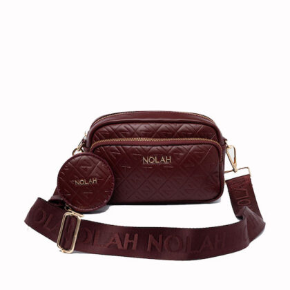 Nolah Globe Burgundy γυναικεία τσάντα ώμου & χιαστί σε μπορντό χρώμα