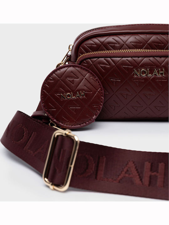 Nolah Globe Burgundy γυναικεία τσάντα ώμου & χιαστί σε μπορντό χρώμα - Image 3