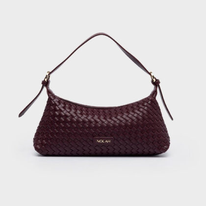 Nolah Gilda Burgundy Light Gold γυναικεία τσάντα ώμου & χιαστί σε μ πορντό χρώμα