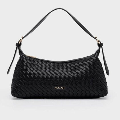 Nolah Gilda Black Light Gold γυναικεία τσάντα ώμου & χιαστί σε μαύρο χρώμα