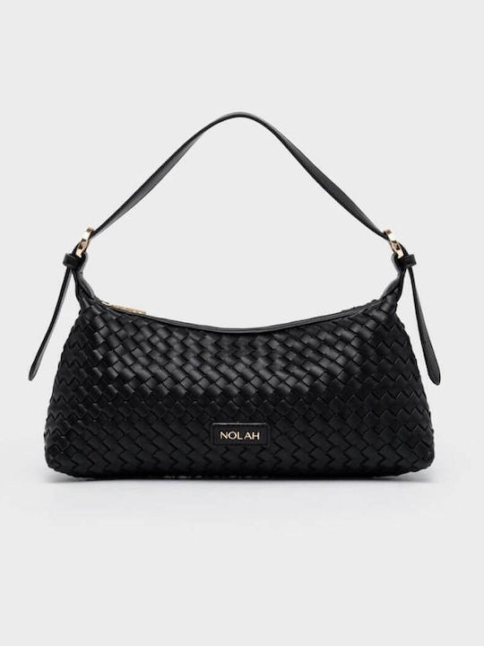Nolah Gilda Black Light Gold γυναικεία τσάντα ώμου & χιαστί σε μαύρο χρώμα