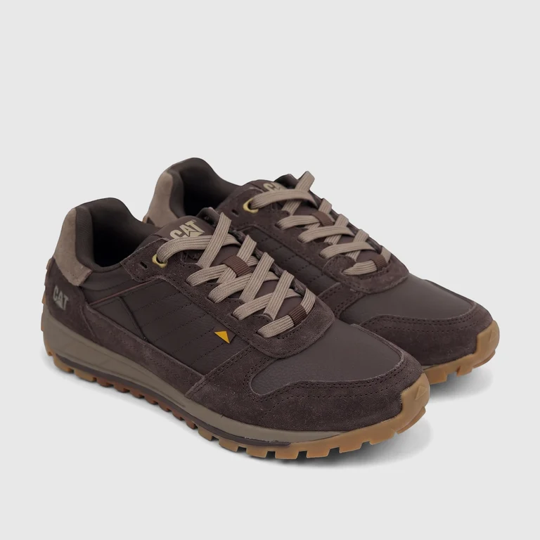 Caterpillar Men's Trigen Δερμάτινα ανδρικά sneakers σε καφέ χρώμα - Image 4