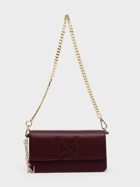 Nolah Tess Burgundy γυναικείο τσαντάκι ώμου & χιαστί σε μπορντό χρώμα